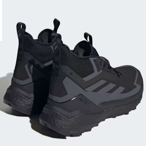 adidas Terrex Free Hiker GoreTex 2.0 Hiking Shoes Triple Black - Picture 4 of 12